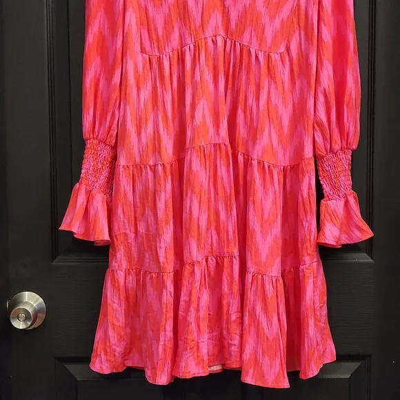 Pomander Place x Tuckernuck Kenzo Dress in Hot Pink Ikat