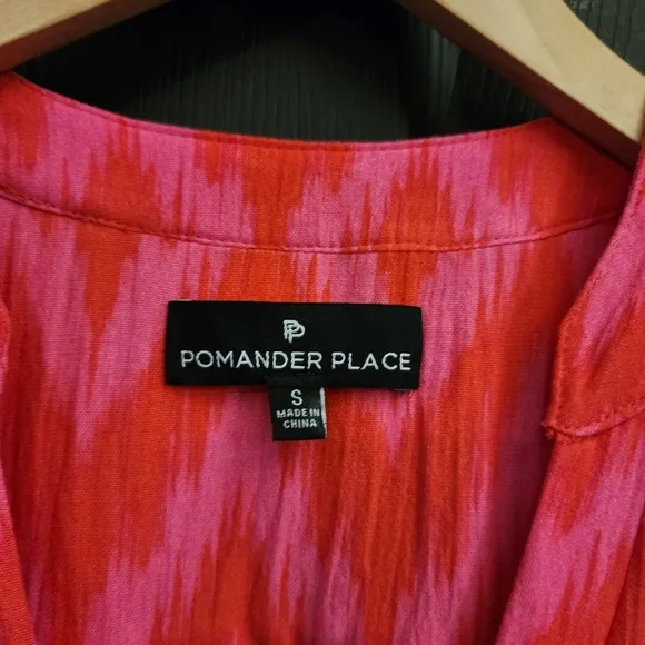 Pomander Place x Tuckernuck Kenzo Dress in Hot Pink Ikat