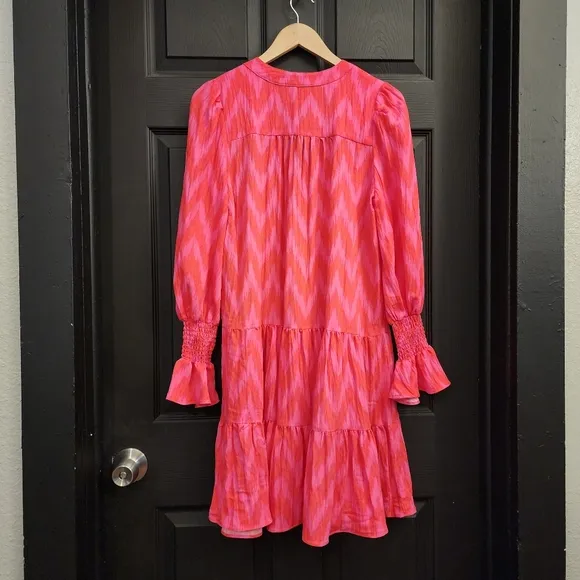 Pomander Place x Tuckernuck Kenzo Dress in Hot Pink Ikat