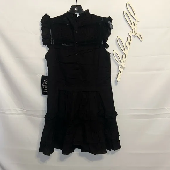 POMANDER PLACEBlack Cecilia Ruffle Dress