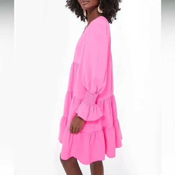 POMANDER PLACEElectric Pink Crepe Kenzo Dress