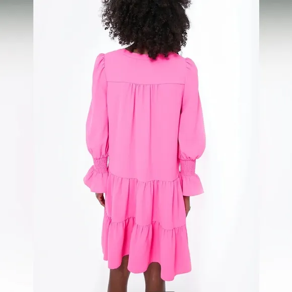 POMANDER PLACEElectric Pink Crepe Kenzo Dress