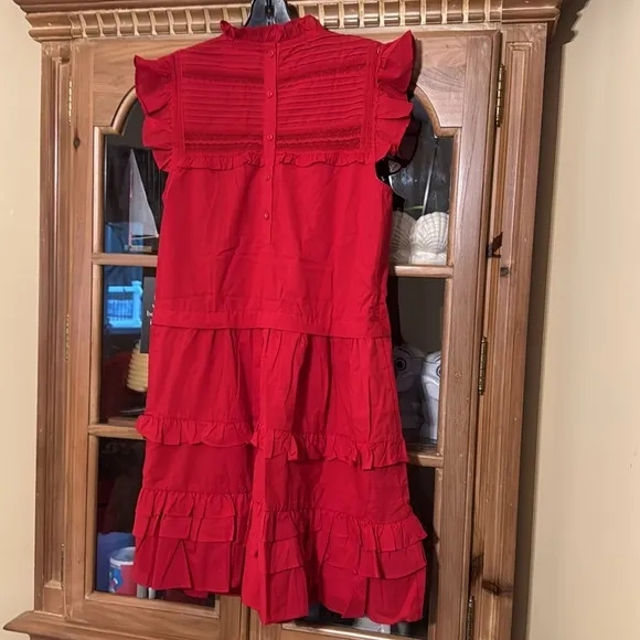 POMANDER PLACERed Cecilia Ruffle Dress