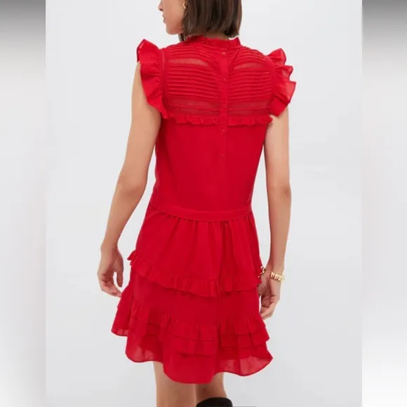 POMANDER PLACERed Cecilia Ruffle Dress