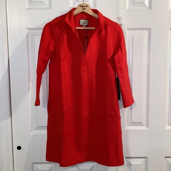 Poppy Red Ponte Clifton DressTUCKERNUCK