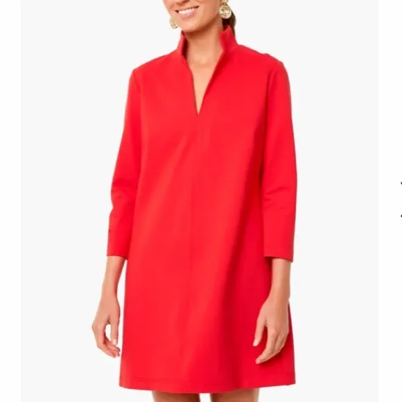 Poppy Red Ponte Clifton DressTUCKERNUCK