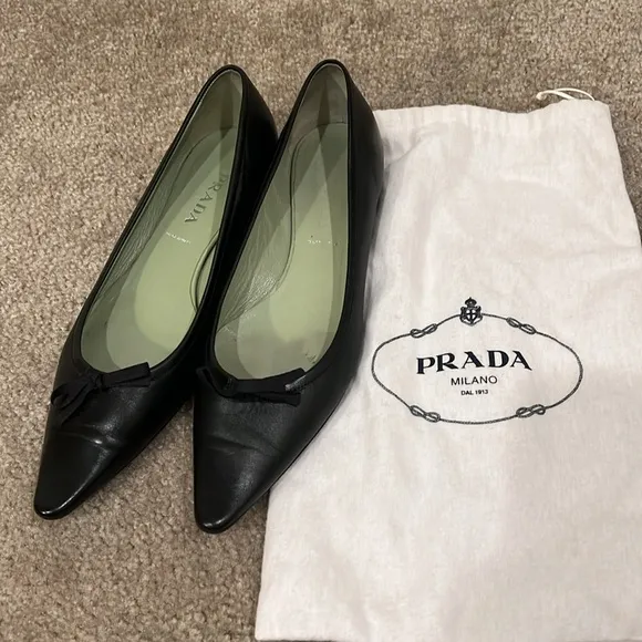 Prada black ballet flats