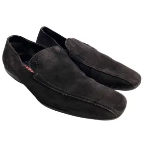 Prada Men's Brown Suede Loafers size 9