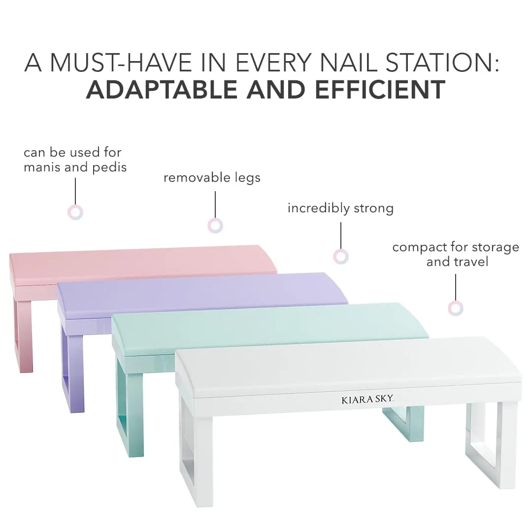 Professional Nails Arm Rest for Manicure & Pedicure Technician Stations - Acetone Resistant & Waterproof (Pink)