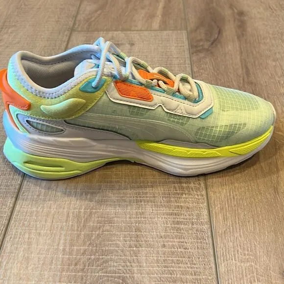 Puma Extent Nitro Tech Sneakers US 7.5 Green and Orange