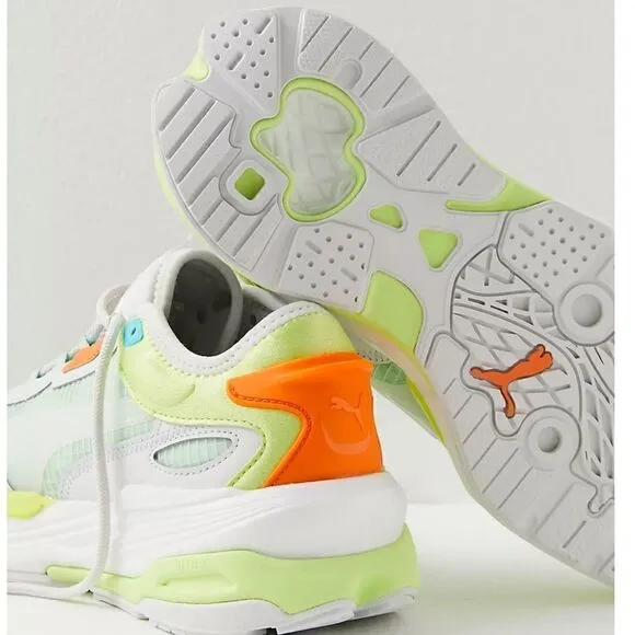 Puma Extent Nitro Tech Sneakers US 7.5 Green and Orange