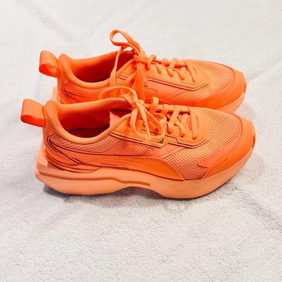 Puma Kosmo Rider Sorbet Low Womens Casual Shoes Orange 384047-01 Size 7
