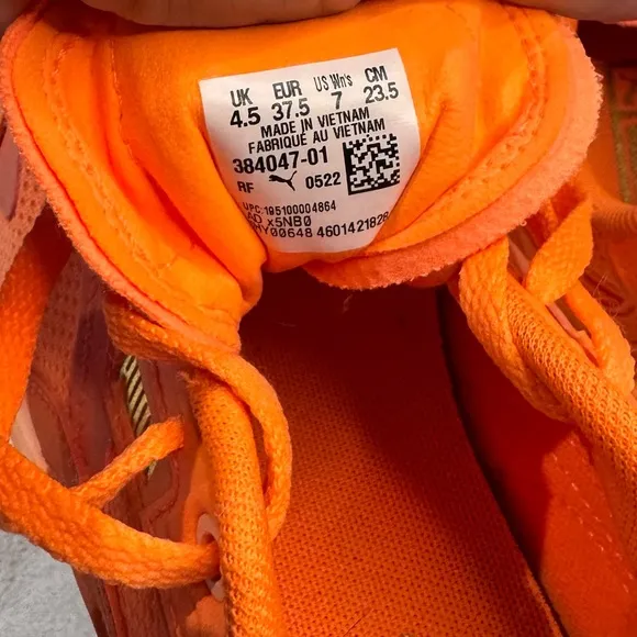 Puma Kosmo Rider Sorbet Low Womens Casual Shoes Orange 384047-01 Size 7