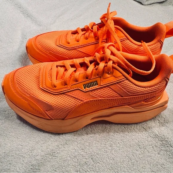 Puma Kosmo Rider Sorbet Low Womens Casual Shoes Orange 384047-01 Size 7