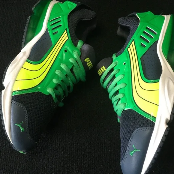 Puma Mens Power Tech Blaze 187443 03‎ Green Lace Up Sneaker Shoes Size 8.5