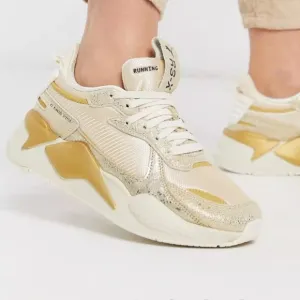 PUMA RS-X Winter Glimmer Gold Chunky Dad Shoes Sneakers