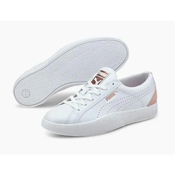 Puma Women's Love Perf White Pink Sneakers Trainers  Size 7.5 Retro Casual