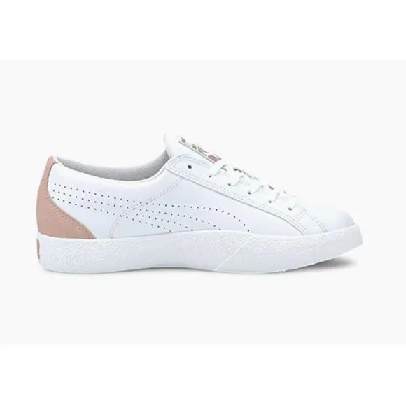 Puma Women's Love Perf White Pink Sneakers Trainers  Size 7.5 Retro Casual
