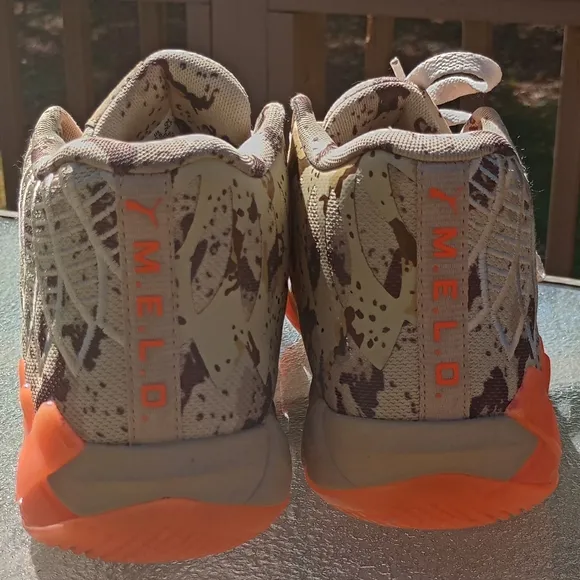 Puma X Melo Khaki Camo And Orange Sneakers