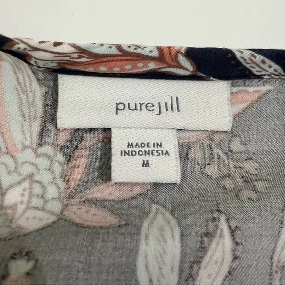 Pure Jill Floral Print Dress Women’s Medium Eco Friendly Viscose Super Soft