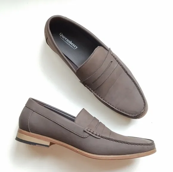 QUEENSBERRY LONDON Men's Oxford Slip-on Loafers Size 40