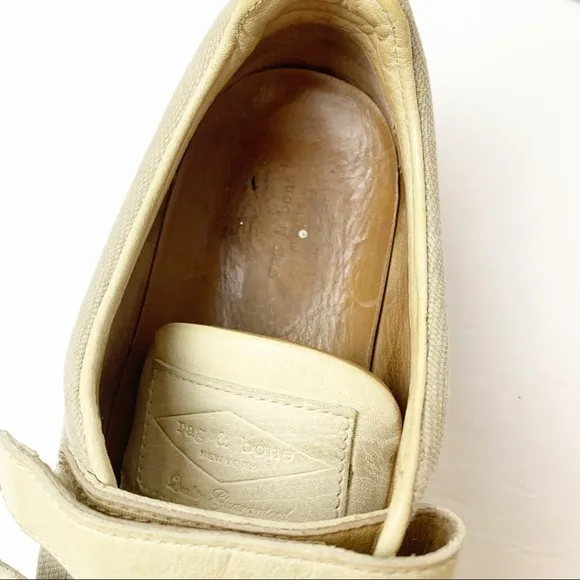 Rag &amp; Bone | Kent Tan Velcro Leather Sneakers