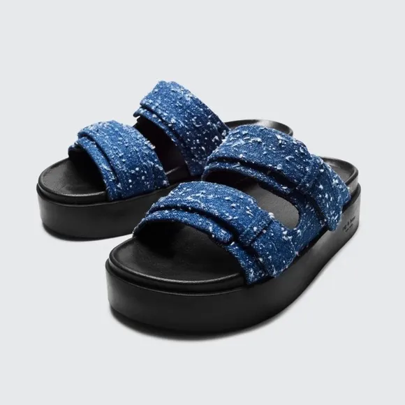 Rag and Bone Geo platform denim slides