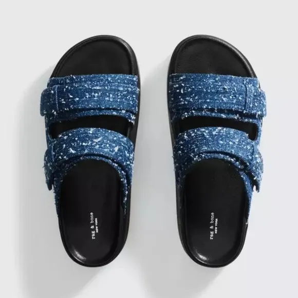 Rag and Bone Geo platform denim slides
