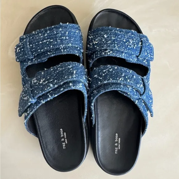 Rag and Bone Geo platform denim slides