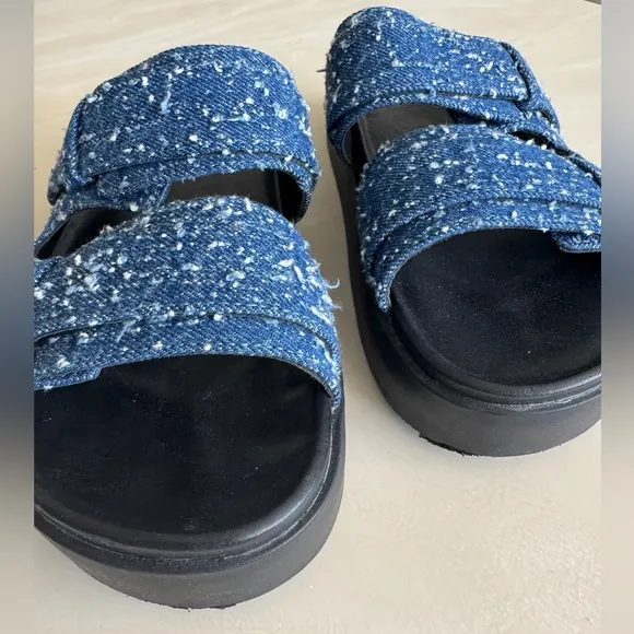 Rag and Bone Geo platform denim slides