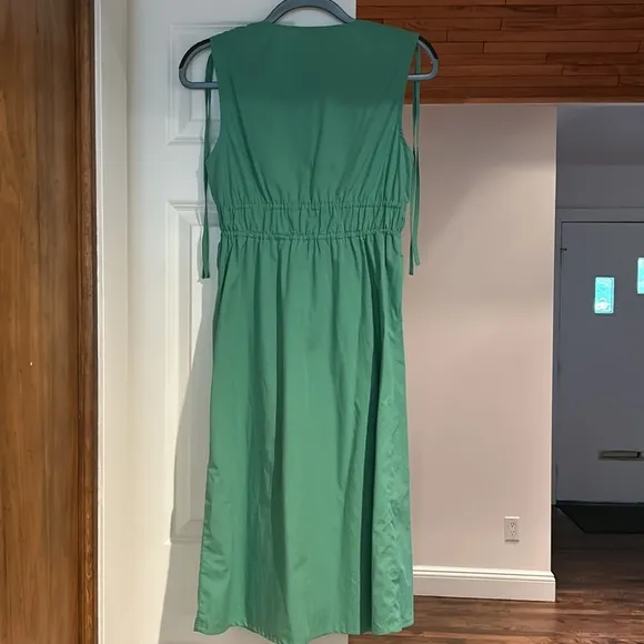 Rails Green Organic Cotton Constitine Self Tie Midi Dress Size Small