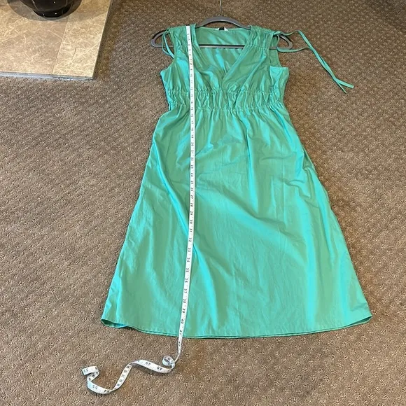 Rails Green Organic Cotton Constitine Self Tie Midi Dress Size Small