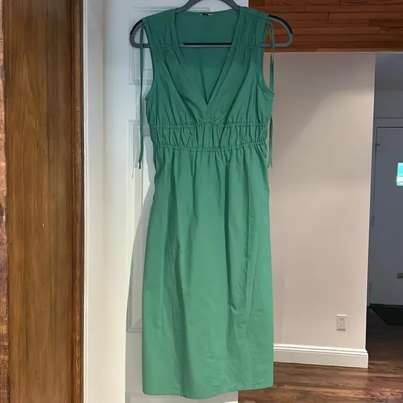 Rails Green Organic Cotton Constitine Self Tie Midi Dress Size Small