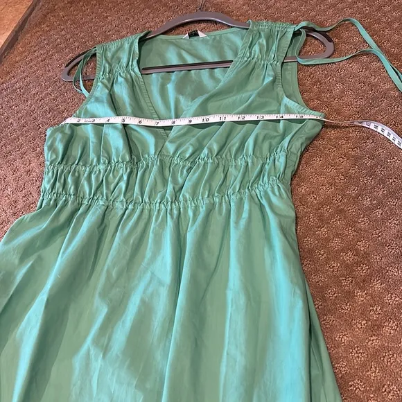 Rails Green Organic Cotton Constitine Self Tie Midi Dress Size Small