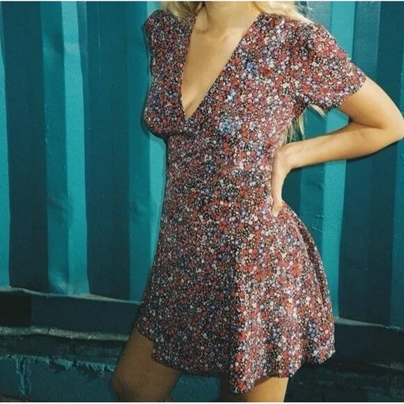 Réalisation Par Luella Silk Dress in Wildflower Size Medium
