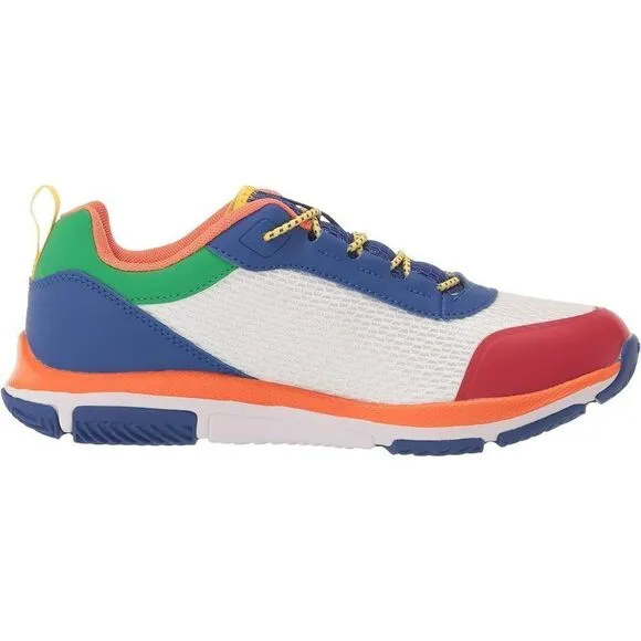 Ralph Lauren Polo Unisex Child White/Multi/Ylw Tech Racer Sneaker Size 4 NWT