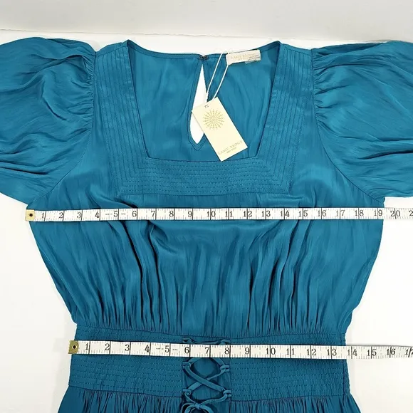 Ramy Brook Kit Square Neck Mini Dress in Petro Size M NWT