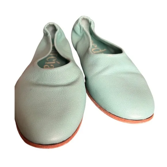 Rare ▶️ Pedro Garcia ◀️ Tiffany Blue Soft Leather Ballet Flats Size