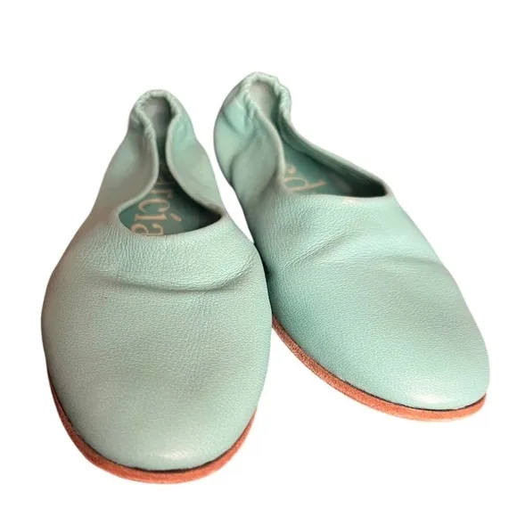 Rare ▶️ Pedro Garcia ◀️ Tiffany Blue Soft Leather Ballet Flats Size