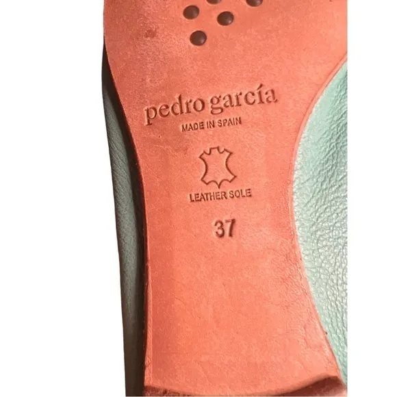 Rare ▶️ Pedro Garcia ◀️ Tiffany Blue Soft Leather Ballet Flats Size