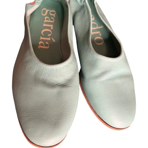 Rare ▶️ Pedro Garcia ◀️ Tiffany Blue Soft Leather Ballet Flats Size