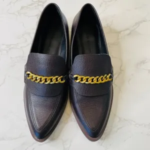 Rebecca Minkoff Brown Pacey Chain Pointy Toe Office Leather Loafers | Size 8