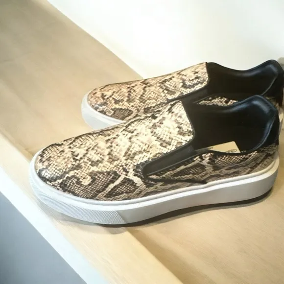 Rebecca Minkoff Python Print Slip-On Sneakers | Size 8