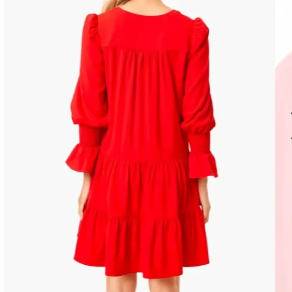 Red Crepe Kenzo DressPOMANDER PLACE
