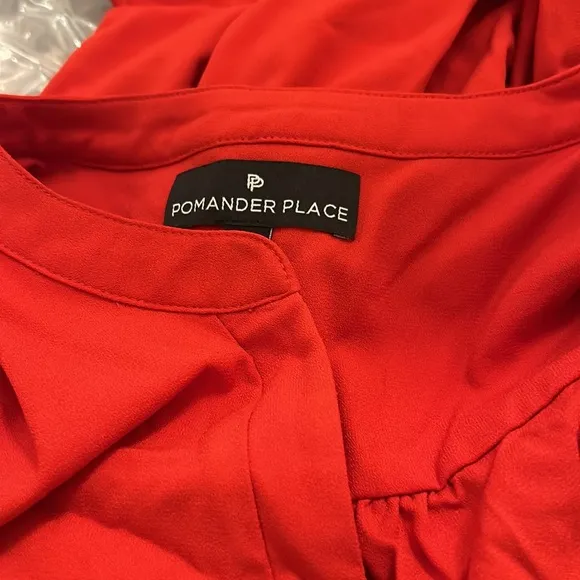 Red Crepe Kenzo DressPOMANDER PLACE