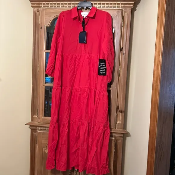 Red Mabel Maxi DressPOMANDER PLACE