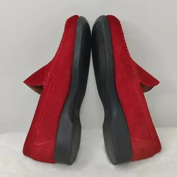 Red Suede Loafer Loafers sz 8