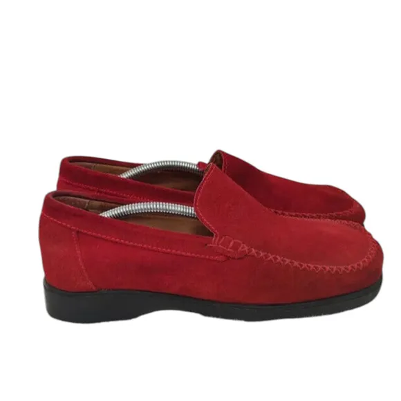 Red Suede Loafer Loafers sz 8