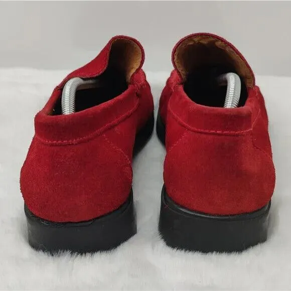 Red Suede Loafer Loafers sz 8
