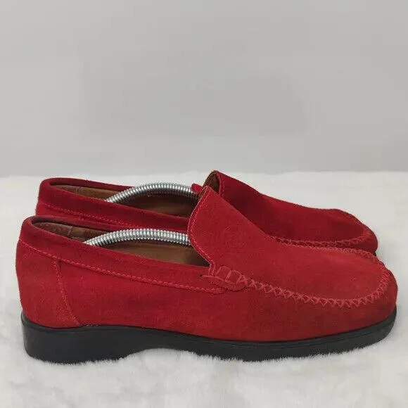 Red Suede Loafer Loafers sz 8